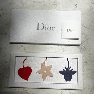 Dior Monogram Leather Charms Bag Tags - Set of 3